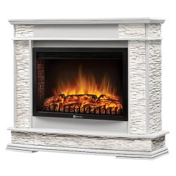 Каминокомплект Firelight Scala 25 с очагом Electrolux EFP/P-2520LS сланец скалистый белый/шпон белый дуб