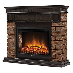 Каминокомплект Firelight Bricks Wood 30 с очагом Electrolux EFP/P-3020LS камень темный/шпон венге