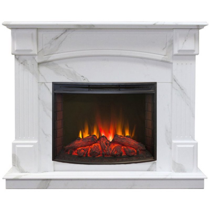 Каминокомплект RealFlame Carolina 25.5/24 WT F512 c очагом Evrika LED