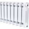 Биметаллический радиатор отопления Rifar Monolit 350 боковое подключение 8 секций белый RAL 9016