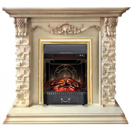 Каминокомплект RealFlame Patricia WT с очагом Majestic Lux Brass S