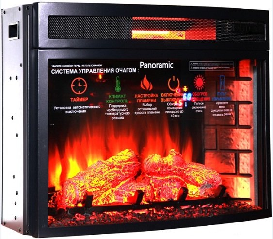 Каминокомплект Interflame Экстер средний дуб с очагом Panoramic 06 25 LED FX QZ