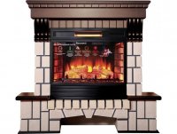 Каминокомплект Interflame Экстер средний дуб с очагом Panoramic 06 25 LED FX QZ