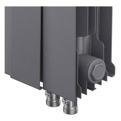 Биметаллический радиатор отопления Royal Thermo PianoForte 500 VDR80 12 секций Silver Satin