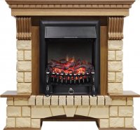 Каминокомплект Royal Flame Pierre Luxe шампань с очагом Fobos FX Black