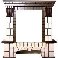 Портал Interflame Экстер М средний дуб под классический очаг