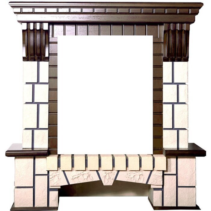 Портал Interflame Экстер М средний дуб под классический очаг