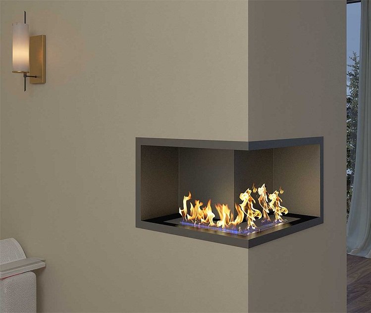 Биокамин Zefire Standart 700 для угловой стены