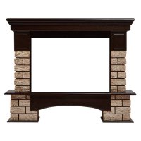 Портал Firelight Forte Wood 30 камень коричневый/шпон темный дуб