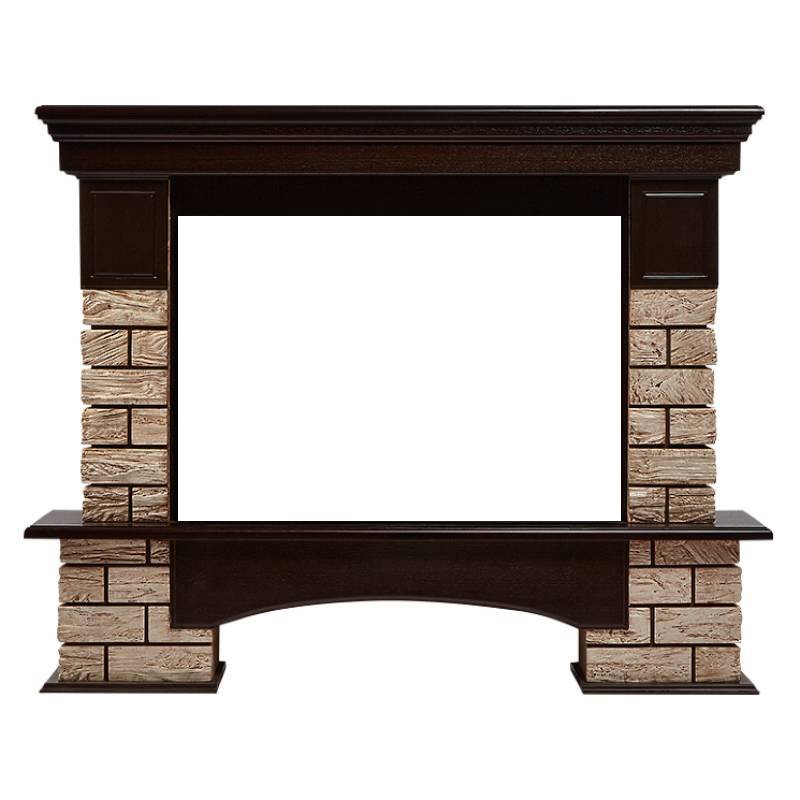 Портал Firelight Forte Wood 30 камень коричневый/шпон темный дуб