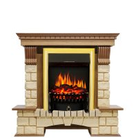 Каминокомплект Royal Flame Pierre Luxe шампань с очагом Fobos FX Brass