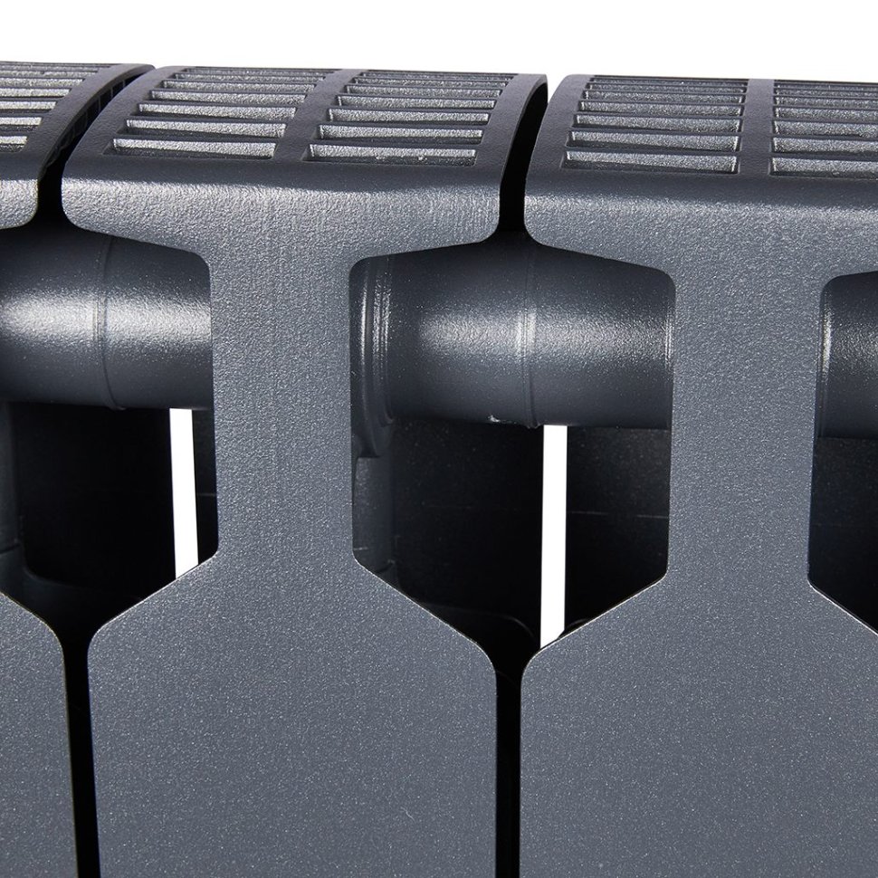 Биметаллический радиатор отопления Rifar Supremo Ventil SVR 500 нижнее правое подключение 6 секций титан