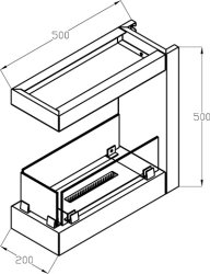 Биокамин модульный Silver Smith Concept U