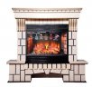 Каминокомплект Interflame Экстер бежевый патина с очагом Panoramic 06 25 LED FX QZ