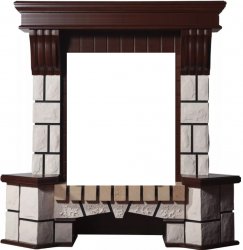 Портал Interflame Экстер М махагон угловой под классический очаг