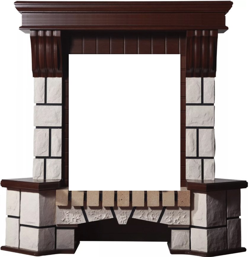 Портал Interflame Экстер М махагон угловой под классический очаг
