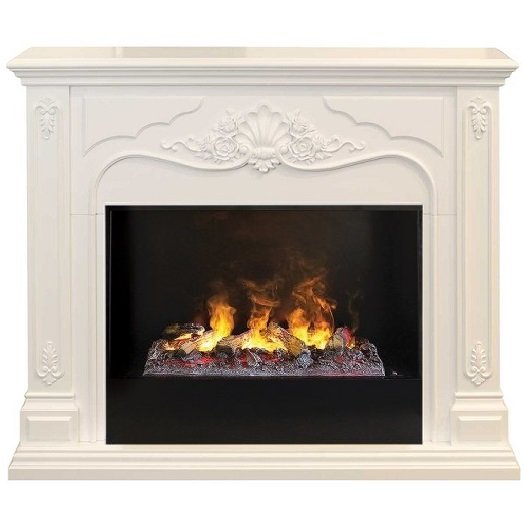 Каминокомплект RealFlame Victoria 26 WT с очагом 3D Cassette 630 + Black вставка
