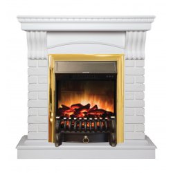 Каминокомплект RealFlame Jazz WT с очагом Fobos Lux Brass S