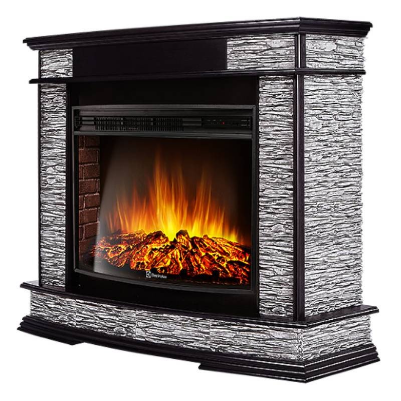 Каминокомплект Firelight Scala 25 с очагом Electrolux EFP/P-2520LS сланец скалистый серый/шпон венге