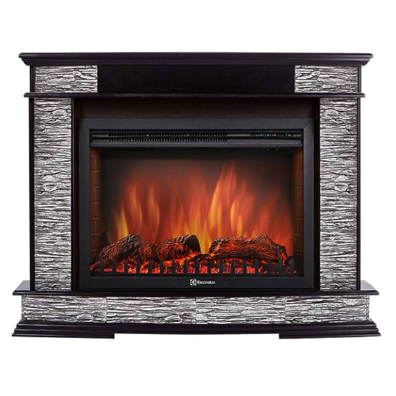Каминокомплект Firelight Scala 25 с очагом Electrolux EFP/P-2520LS сланец скалистый серый/шпон венге
