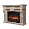 Каминокомплект Firelight Vittoriano 30 с очагом Electrolux EFP/P-3020LS беленый дуб с золотой патиной