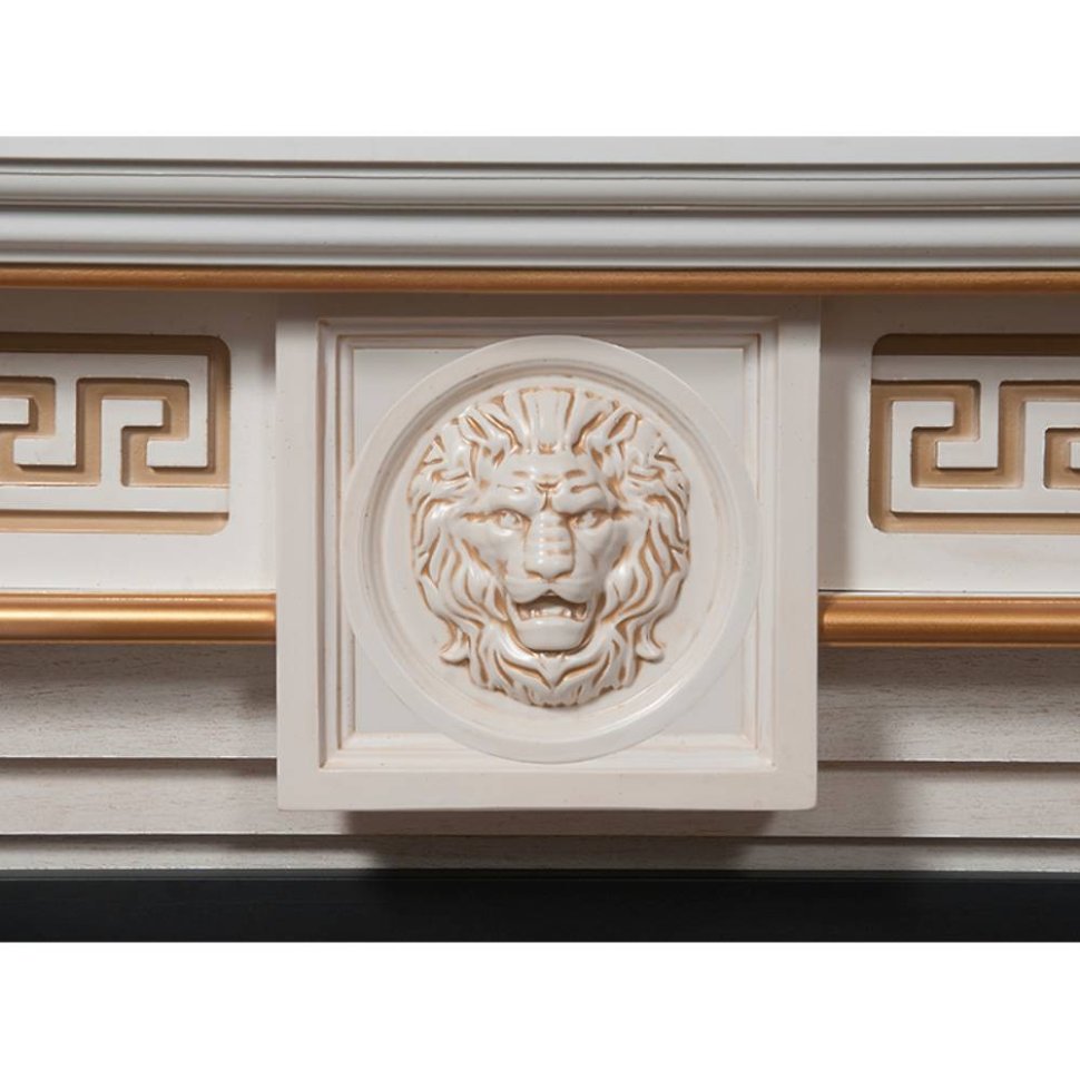 Каминокомплект Firelight Vittoriano 30 с очагом Electrolux EFP/P-3020LS беленый дуб с золотой патиной