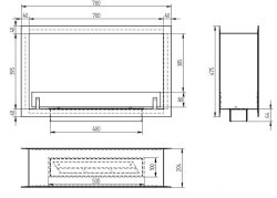 Биокамин сквозной Zefire Standart 700