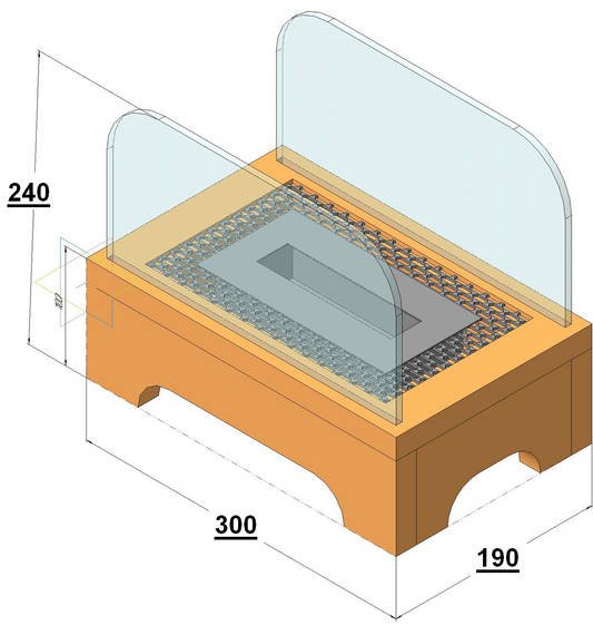 Биокамин настольный Zefire Timber