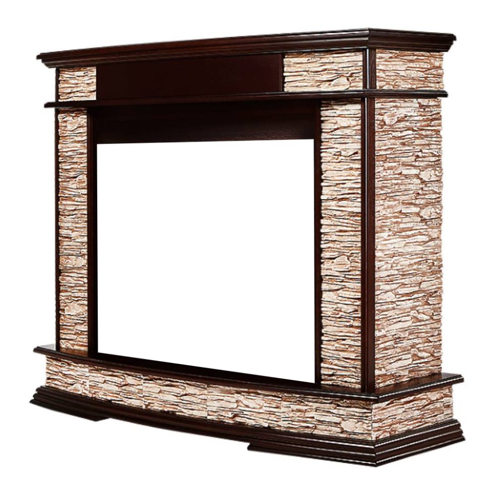 Портал Firelight Scala 25 сланец скалистый бурый/шпон тёмный дуб