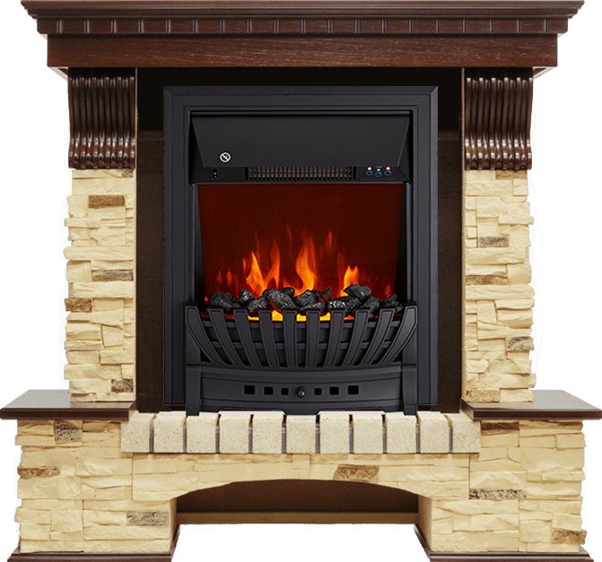 Каминокомплект Royal Flame Pierre Luxe сланец с очагом Aspen Black
