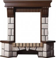 Портал Interflame Экстер М средний дуб угловой под классический очаг