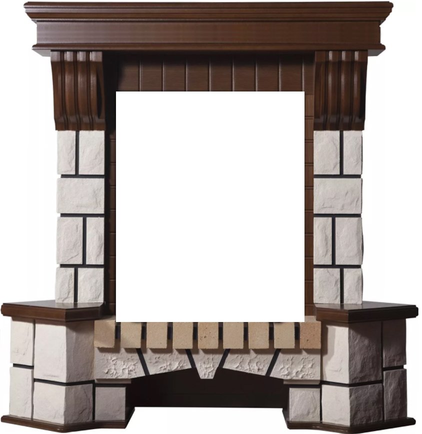 Портал Interflame Экстер М средний дуб угловой под классический очаг