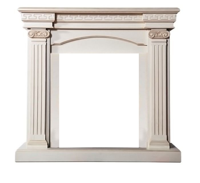 Портал Interflame Афина бежевый с золотой патиной под классический очаг