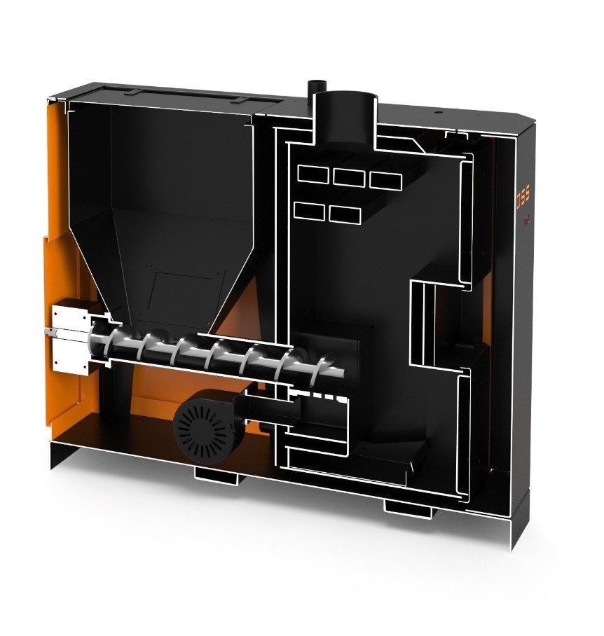 Напольный твердотопливный котел Koloss Auto Slim 15