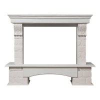 Портал Firelight Forte 30S камень белый/шпон белёный дуб