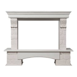 Портал Firelight Forte 30S камень белый/шпон белёный дуб