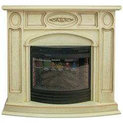 Каминокомплект Interflame Юнона с очагом Panoramic 25 LED FX бежевый с патиной