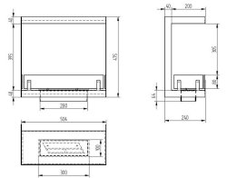 Биокамин торцевой Zefire Standart 500