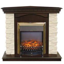Каминокомплект RealFlame Elford Corner STD/EUG/25'5/HL AO с очагом Fobos s Lux Black/Brass