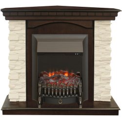 Каминокомплект RealFlame Elford Corner STD/EUG/25'5/HL AO с очагом Fobos s Lux Black/Brass