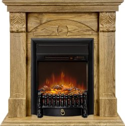 Каминокомплект Royal Flame Dublin RUSTIC (Разборный) с очагом Fobos FX M Black RC дуб натуральный