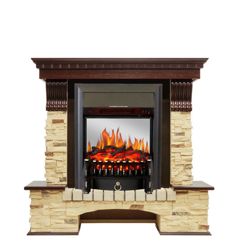 Каминокомплект Royal Flame Pierre Luxe сланец с очагом Fobos FX M Black
