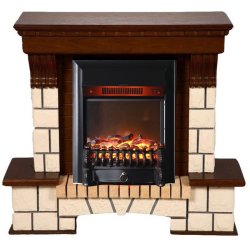 Каминокомплект Interflame Экстер махагон с очагом Fobos FX M Black