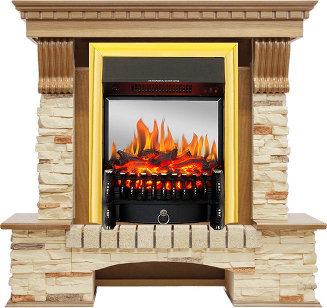 Каминокомплект Royal Flame Pierre Luxe сланец с очагом Fobos FX M Brass