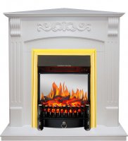 Каминокомплект Royal Flame Sorrento угловой c очагом Fobos FX M Brass