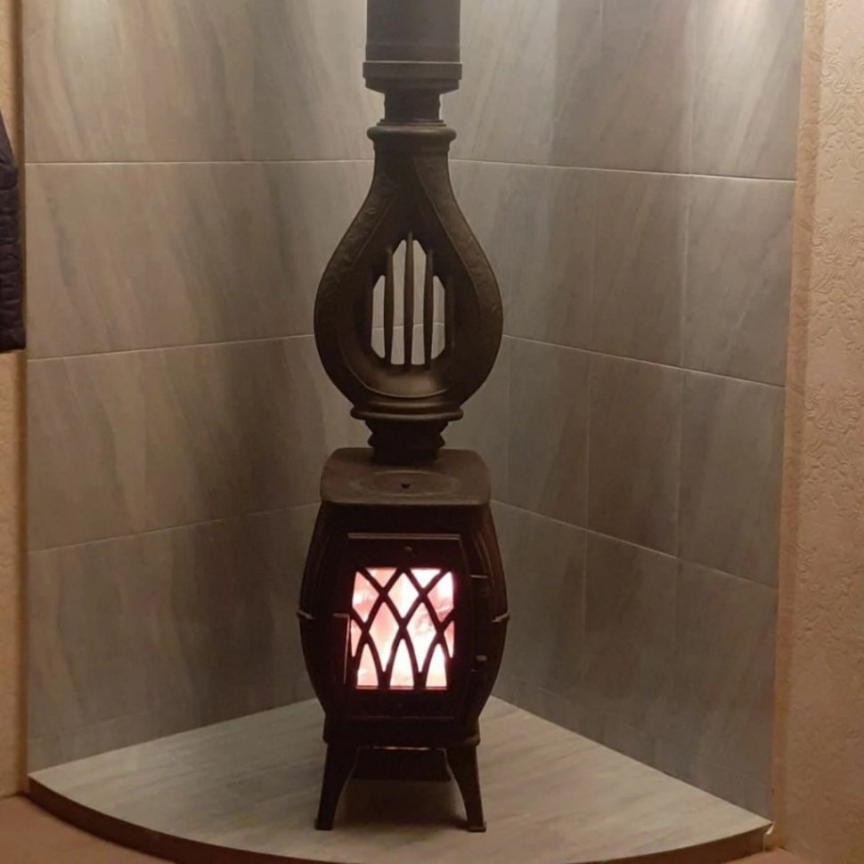 Конвектор PROMetall Лира для печей 130мм дымоход 115мм цвет чёрный