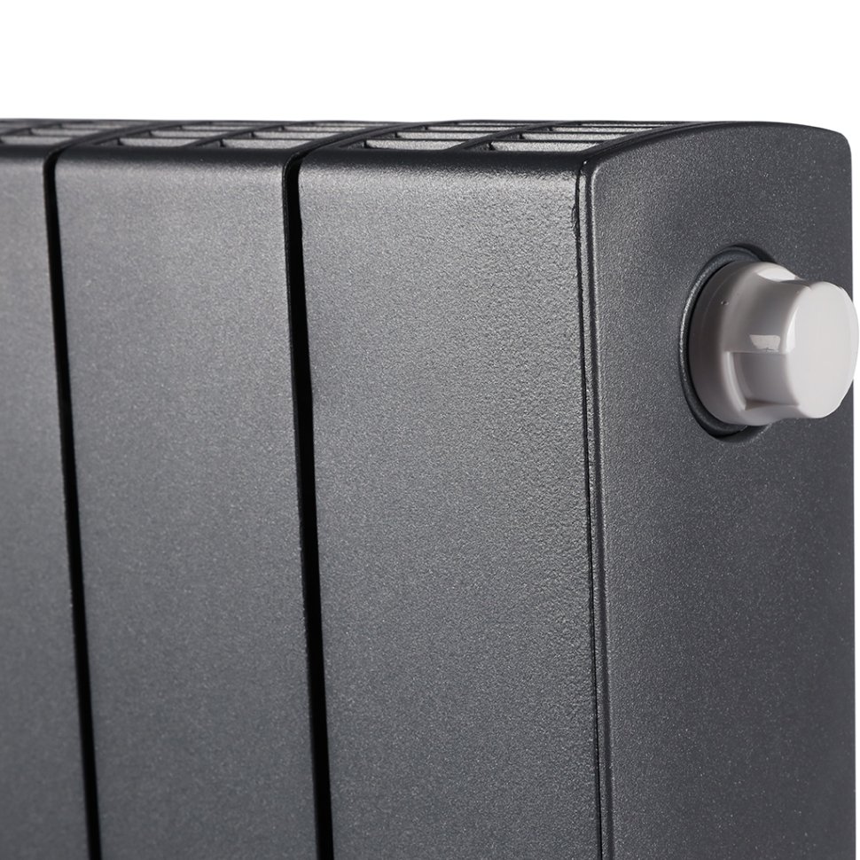 Биметаллический радиатор отопления Rifar Supremo Ventil SVR 500 нижнее правое подключение 4 секции титан