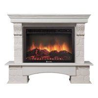 Каминокомплект Firelight Forte 30S с очагом Electrolux EFP/P-3020LS камень белый/шпон беленый дуб
