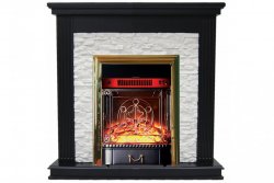 Каминокомплект Interflame Сиена сланец венге с очагом Majestic FX M Brass