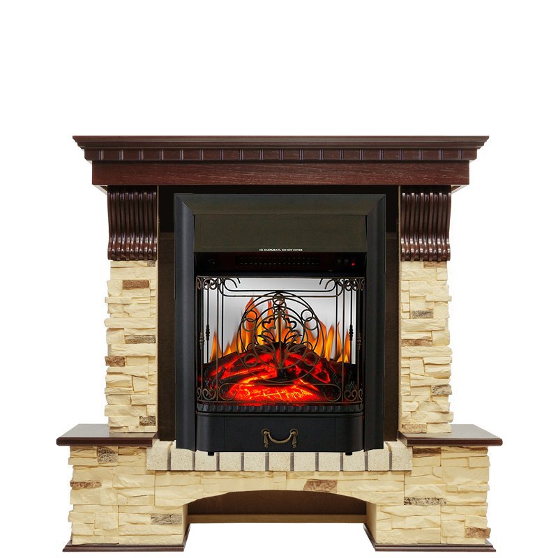 Каминокомплект Royal Flame Pierre Luxe сланец с очагом Majestic FX M Black